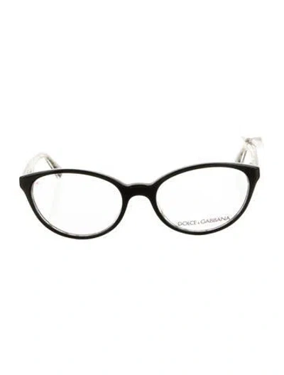 Pre-owned Dolce & Gabbana Cat-eye Eyeglasses In Black