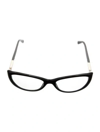 Pre-owned Dolce & Gabbana Cat-eye Eyeglasses In Black