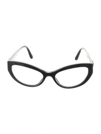 Pre-owned Dolce & Gabbana Cat-eye Eyeglasses In Black
