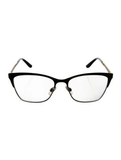 Pre-owned Dolce & Gabbana Cat-eye Eyeglasses In Black