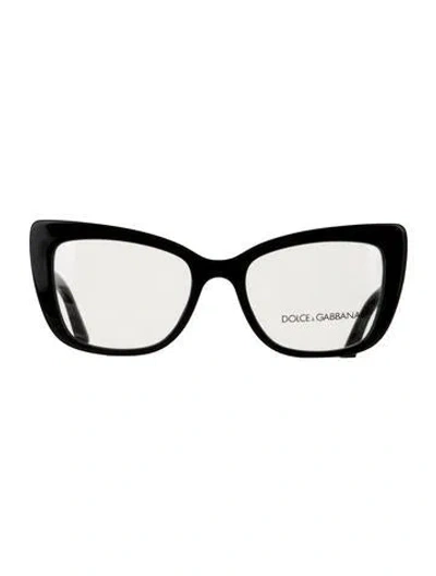 Pre-owned Dolce & Gabbana Cat-eye Eyeglasses In Black