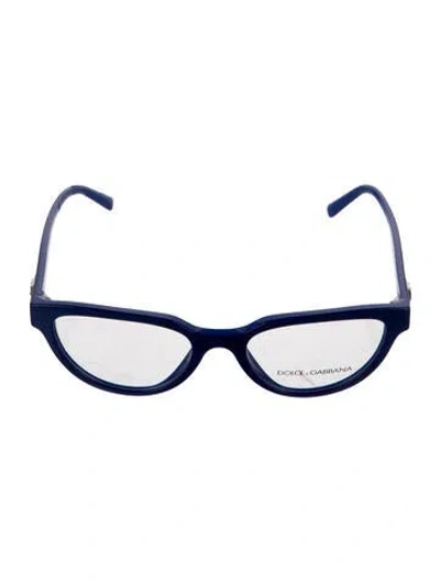 Pre-owned Dolce & Gabbana Cat-eye Eyeglasses In Blue