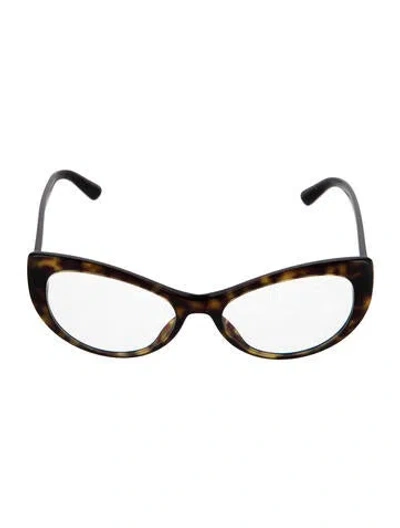 Pre-owned Dolce & Gabbana Cat-eye Eyeglasses In Brown