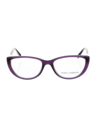 Pre-owned Dolce & Gabbana Cat-eye Eyeglasses In Purple
