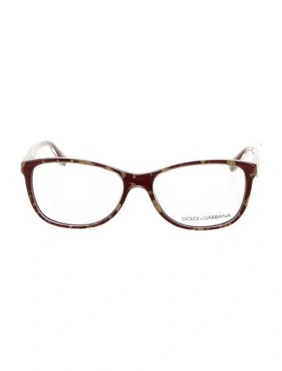 Pre-owned Dolce & Gabbana Cat-eye Eyeglasses In Red