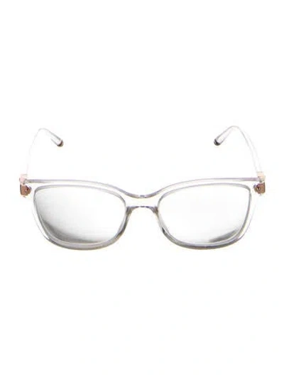Pre-owned Dolce & Gabbana Cat-eye Eyeglasses In Transparent
