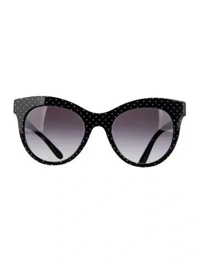 Pre-owned Dolce & Gabbana Cat-eye Gradient Sunglasses In Black