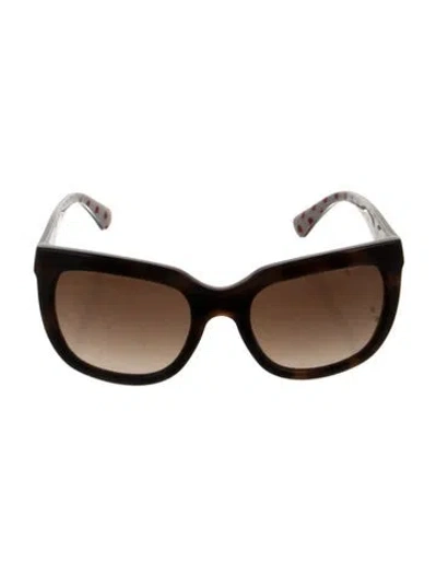 Pre-owned Dolce & Gabbana Cat-eye Gradient Sunglasses In Brown