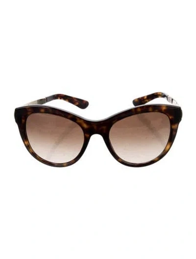 Pre-owned Dolce & Gabbana Cat-eye Gradient Sunglasses In Brown