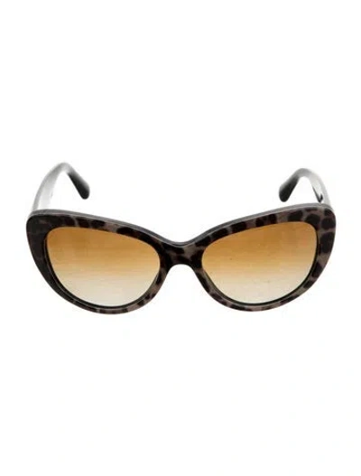 Pre-owned Dolce & Gabbana Cat-eye Gradient Sunglasses In Brown