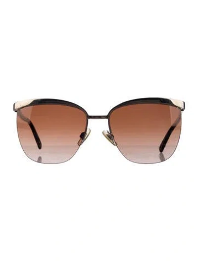 Pre-owned Dolce & Gabbana Cat-eye Gradient Sunglasses In Gold