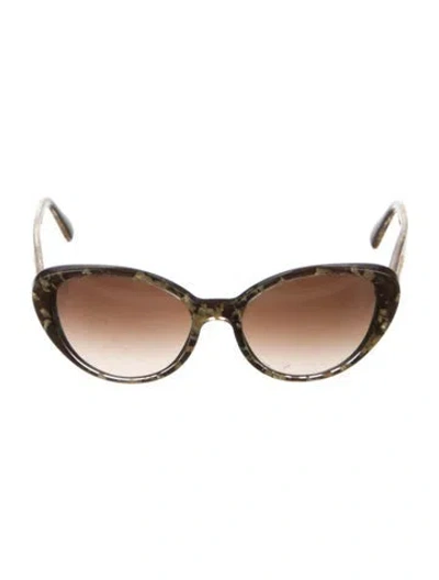 Pre-owned Dolce & Gabbana Cat-eye Gradient Sunglasses In Multi