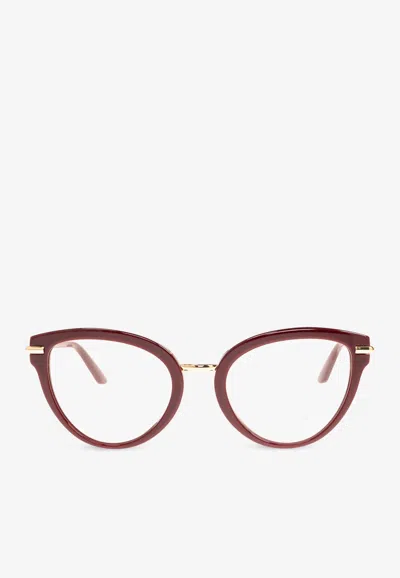 Dolce & Gabbana Cat-eye Logo Sunglasses In Pink