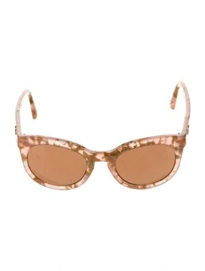 Pre-owned Dolce & Gabbana Cat-eye Mirrored Sunglasses In Neutral