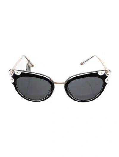 Pre-owned Dolce & Gabbana Cat-eye Tinted Sunglasses In Gold