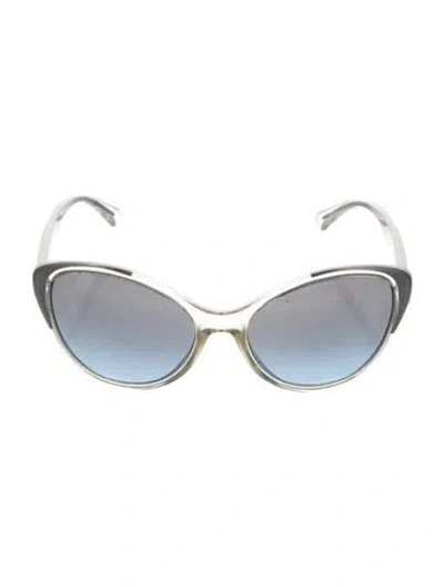 Pre-owned Dolce & Gabbana Cat-eye Tinted Sunglasses In Transparent