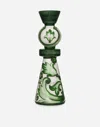 Dolce & Gabbana Large Floral-print Candle Holder In Green