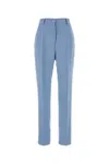 Dolce & Gabbana Cerulean Blue Crepe Pant In Glicineviolachiari
