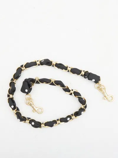 Dolce & Gabbana Chain And Twill Shoulder Strap In Gold