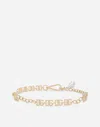 Dolce & Gabbana Dg Logo And Pearl Belt In Gold