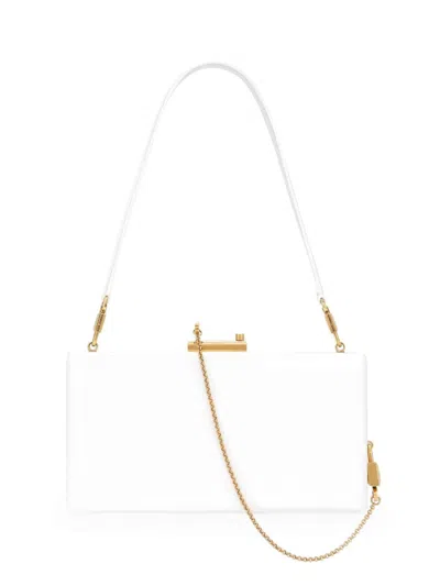 Dolce & Gabbana Chain-detail Clutch Bag In White