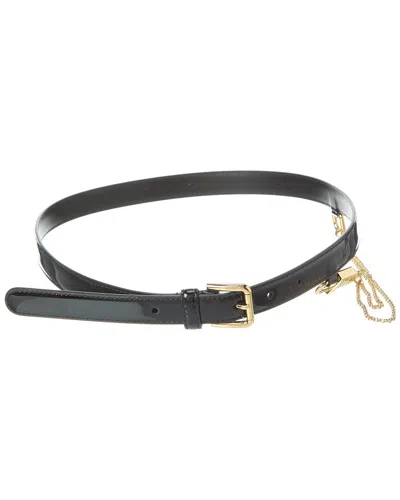 Dolce & Gabbana Chain Leather Belt In Black