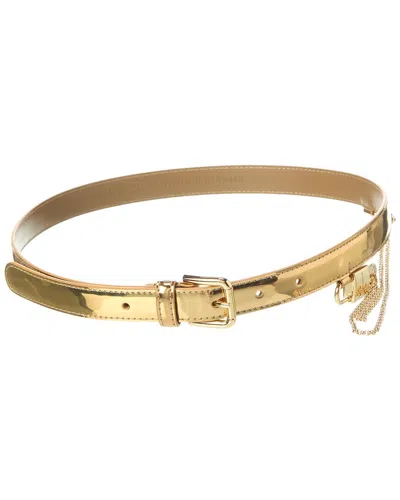 Dolce & Gabbana Chain Leather Belt In Gold