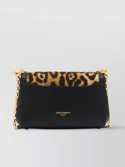 Dolce & Gabbana Chain Strap Leopard Print Gold-tone Hardware