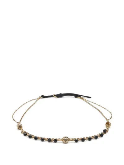 Pre-owned Dolce & Gabbana Chain-embellished Buckle Belt In Gold