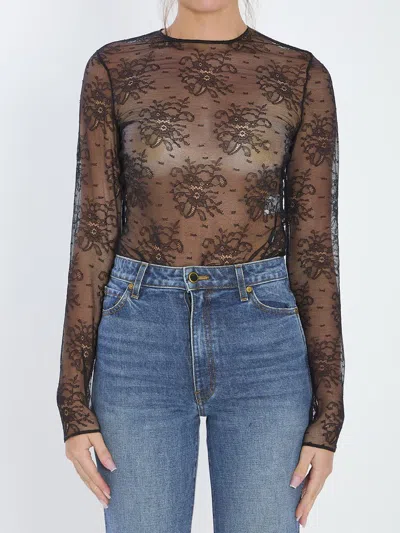 DOLCE & GABBANA CHANTILLY LACE BODYSUIT