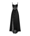 Dolce & Gabbana Silk-blend Chiffon And Lace Corset Dress In Black
