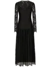 Dolce & Gabbana Chantilly-lace Midi Dress In Black