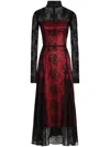 Dolce & Gabbana Chantilly Lace Midi Dress In Black