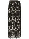 Dolce & Gabbana Chantilly-lace Midi Skirt In Black