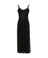 Dolce & Gabbana Draped Brassiere Midi Dress In Black