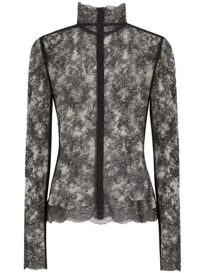 DOLCE & GABBANA CHANTILLY-LACE TOP