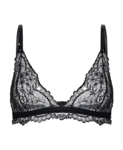Dolce & Gabbana Chantilly-lace Triangle Bra In Black