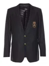 Dolce & Gabbana Patch Martini Jacket In Blue