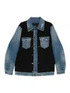 Dolce & Gabbana Blue Cotton Elastan Polyamide Polyester Jacket In Blue