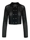 Dolce & Gabbana Wool Jacket Scalloped Edges Button Detailing In Black