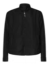 Dolce & Gabbana Canvas Bomber Jacket With Logo In Black