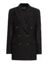 Dolce & Gabbana Wool Cloth Jacket In Black