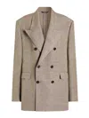 Dolce & Gabbana Grey Viscose Jacket In Brown