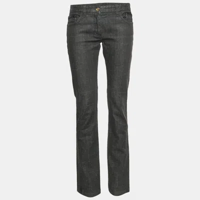 Pre-owned Dolce & Gabbana Charcoal Denim Slim Fit Jeans M/waist 31" In Black
