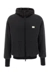 Dolce & Gabbana Men Charcoal Polyester Blend Jacket In S9000