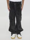 Dolce & Gabbana Charcoal Stretch Corduroy Cargo Pant