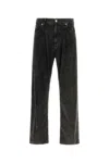 Dolce & Gabbana Charcoal Stretch Corduroy Pant In Nero