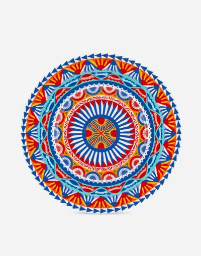 Dolce & Gabbana Charger Plate In Fine Porcelain In Multicolor