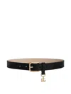 Dolce & Gabbana Charm-detail Buckle Belt In Black