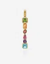 Dolce & Gabbana Rainbow Alphabet I 18 Kt Yellow Gold Charm With Multicolor Fine Gems Gold Female Onesize In Gold
